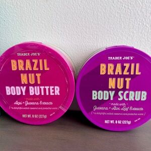 2 Pack - Trader Joe’s Brazil Nut Body Butter & Body Scrub - New